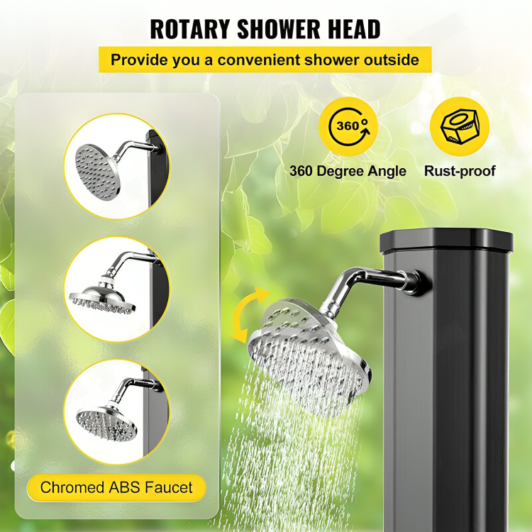 Solar Heated Outdoor Shower 35L