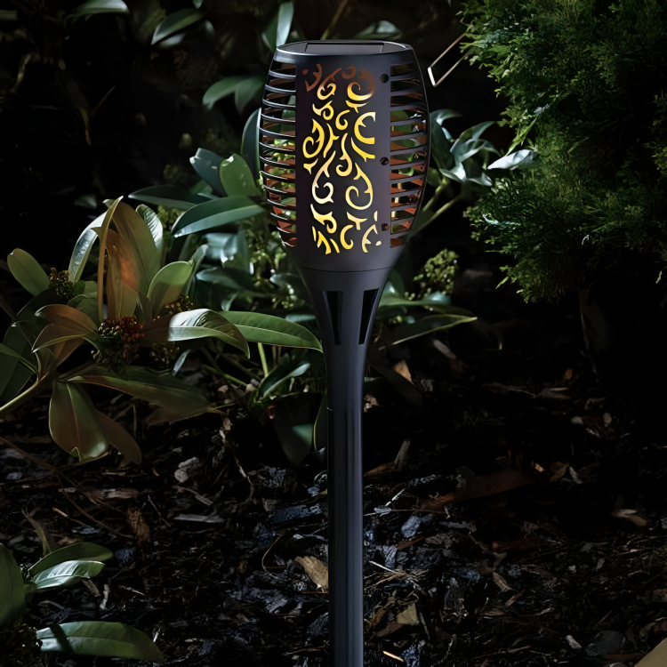 Solar Flame Garden Lantern