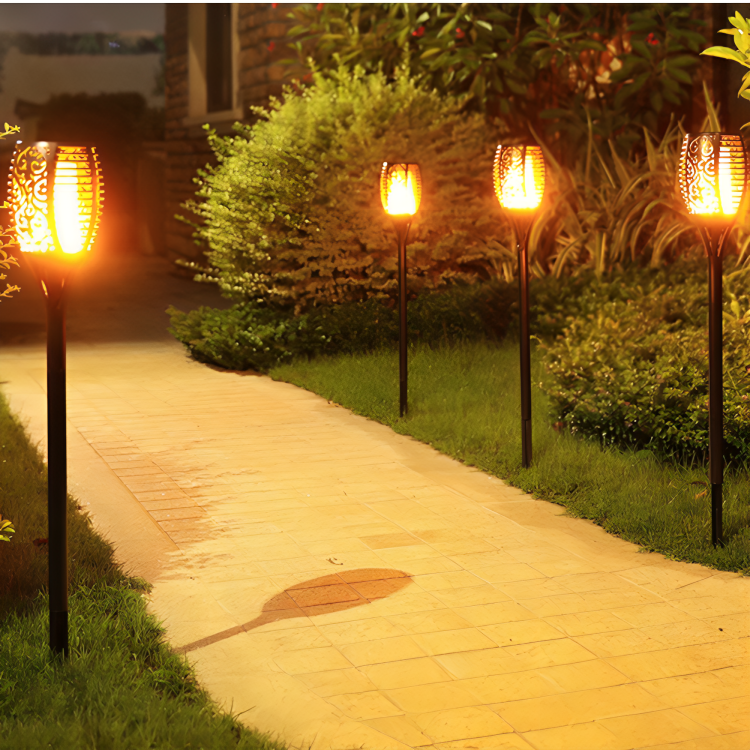 Solar Flame Garden Lantern